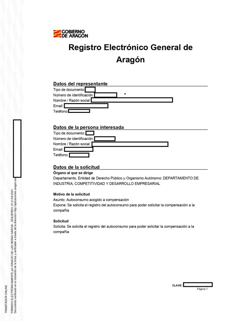 Registro Industria Autoconsumo Aragon